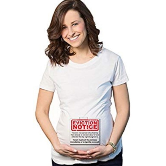 Crazy Dog T-Shirts Tops - Eviction notice Maternity tee